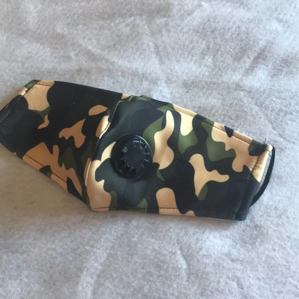 3 Camouflage Face Masks With Filter Slot